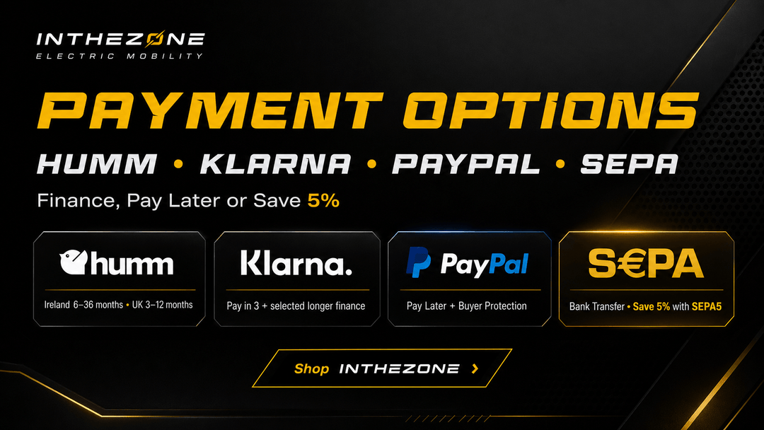 Payment options for INTHEZONE: Humm, Klarna, PayPal, SEPA - Finance, Pay Later or Save 5%.