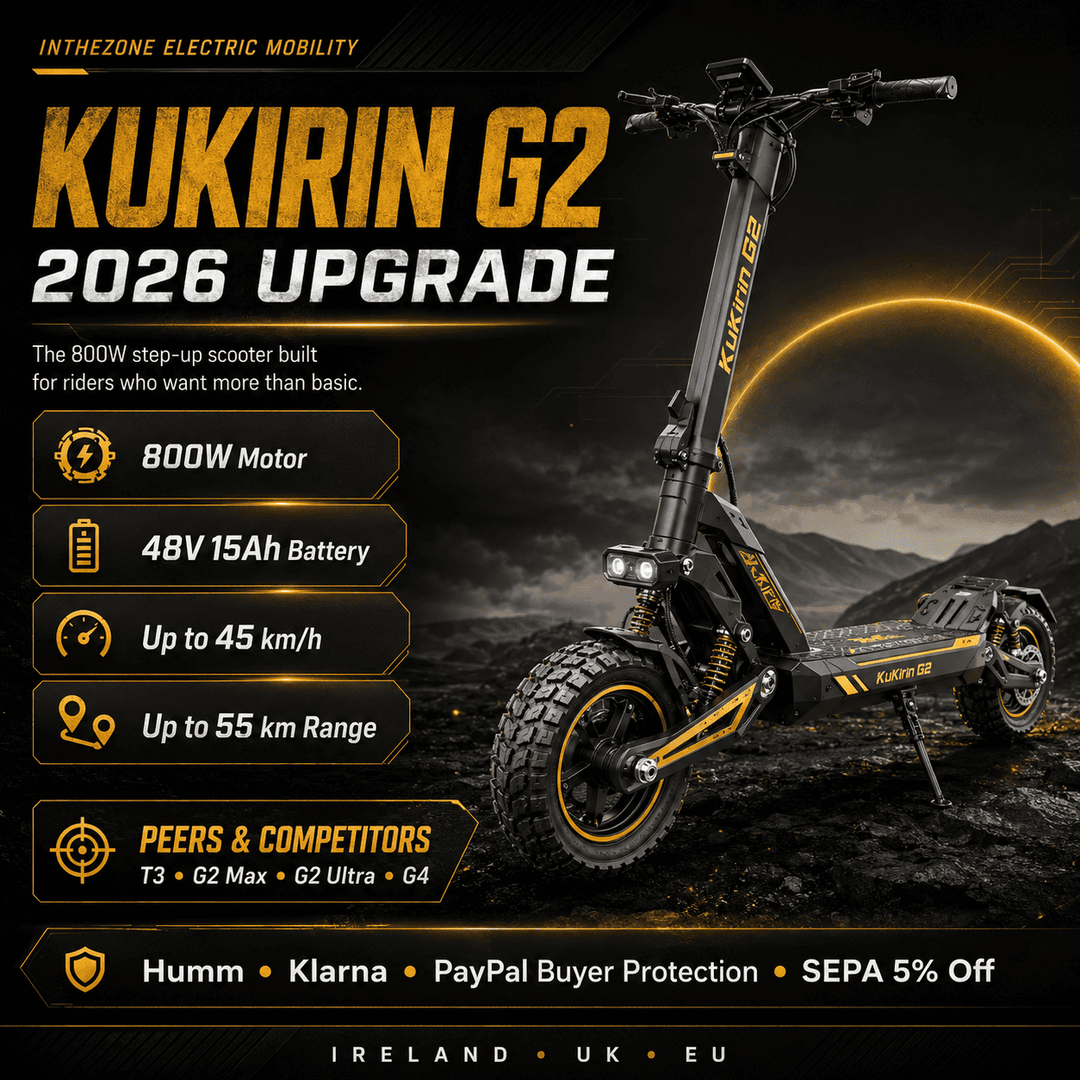 KuKirin G2 Electric Scooter 2026 Upgrade features an 800W motor, 48V 15Ah battery, and up to 55 km range.