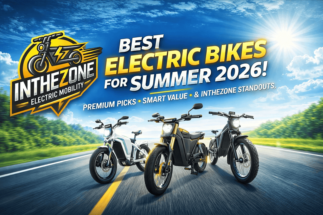Best Electric Bikes Summer 2026! Premium picks showcased with stylish electric bikes on a sunny road.