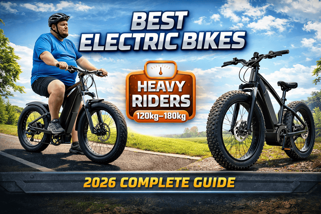 Best electric bikes for heavy riders 120kg–180kg in 2026 complete guide image.