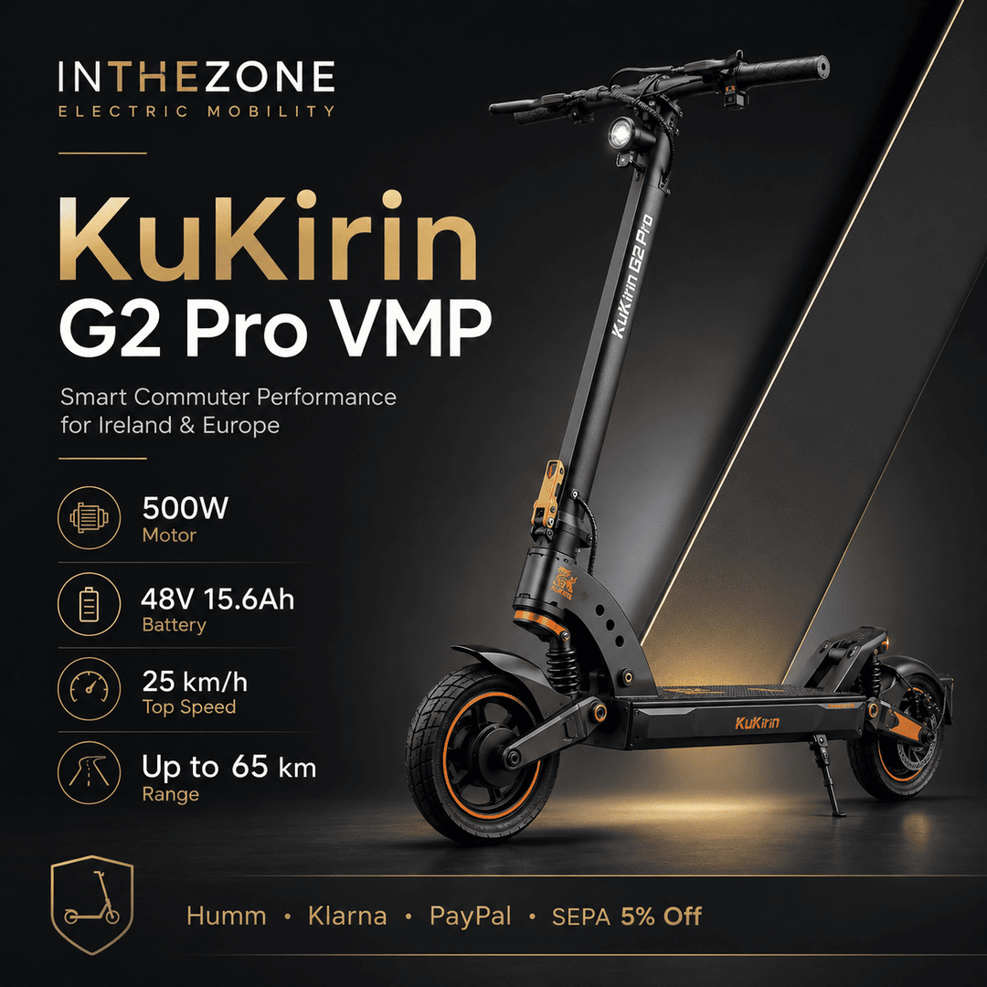 KuKirin G2 Pro electric scooter image showcasing smart commuter features and specifications.