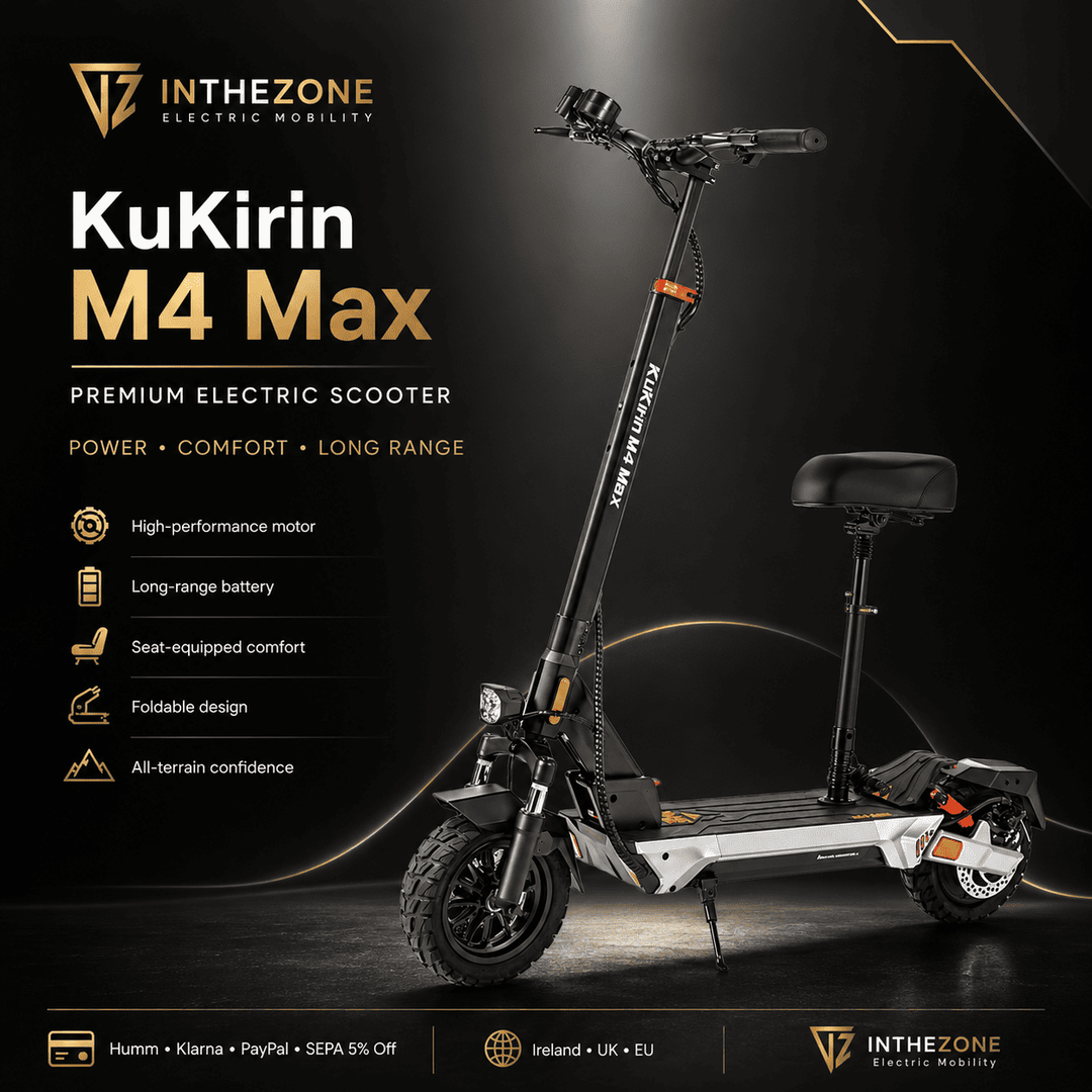 KuKirin M4 Max electric scooter with premium features like long range and all-terrain confidence.