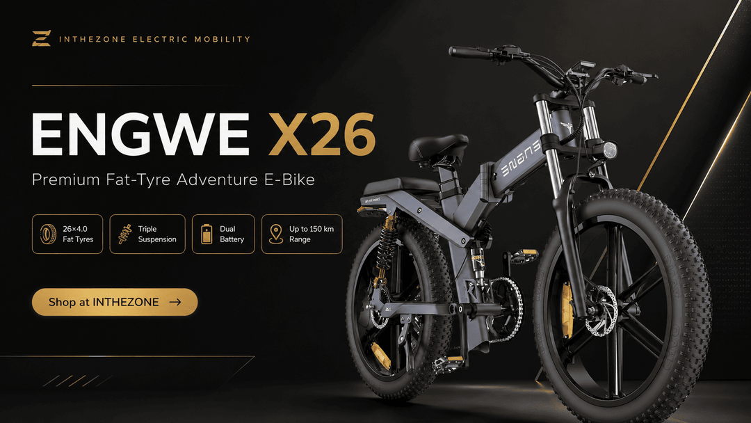 ENGWE X26 electric bike Ireland Europe - Premium fat-tyre adventure e-bike with dual battery and 150 km range.
