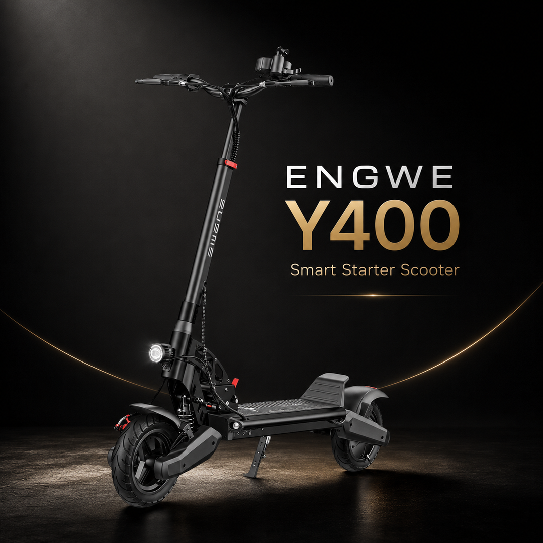 ENGWE Y400 electric scooter with sleek design, highlighting its features as a smart starter scooter.