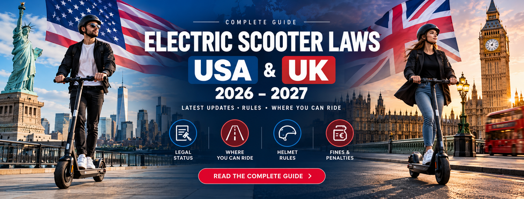Electric Scooter Laws USA & UK 2026/2027 complete guide for rules and riding regulations.