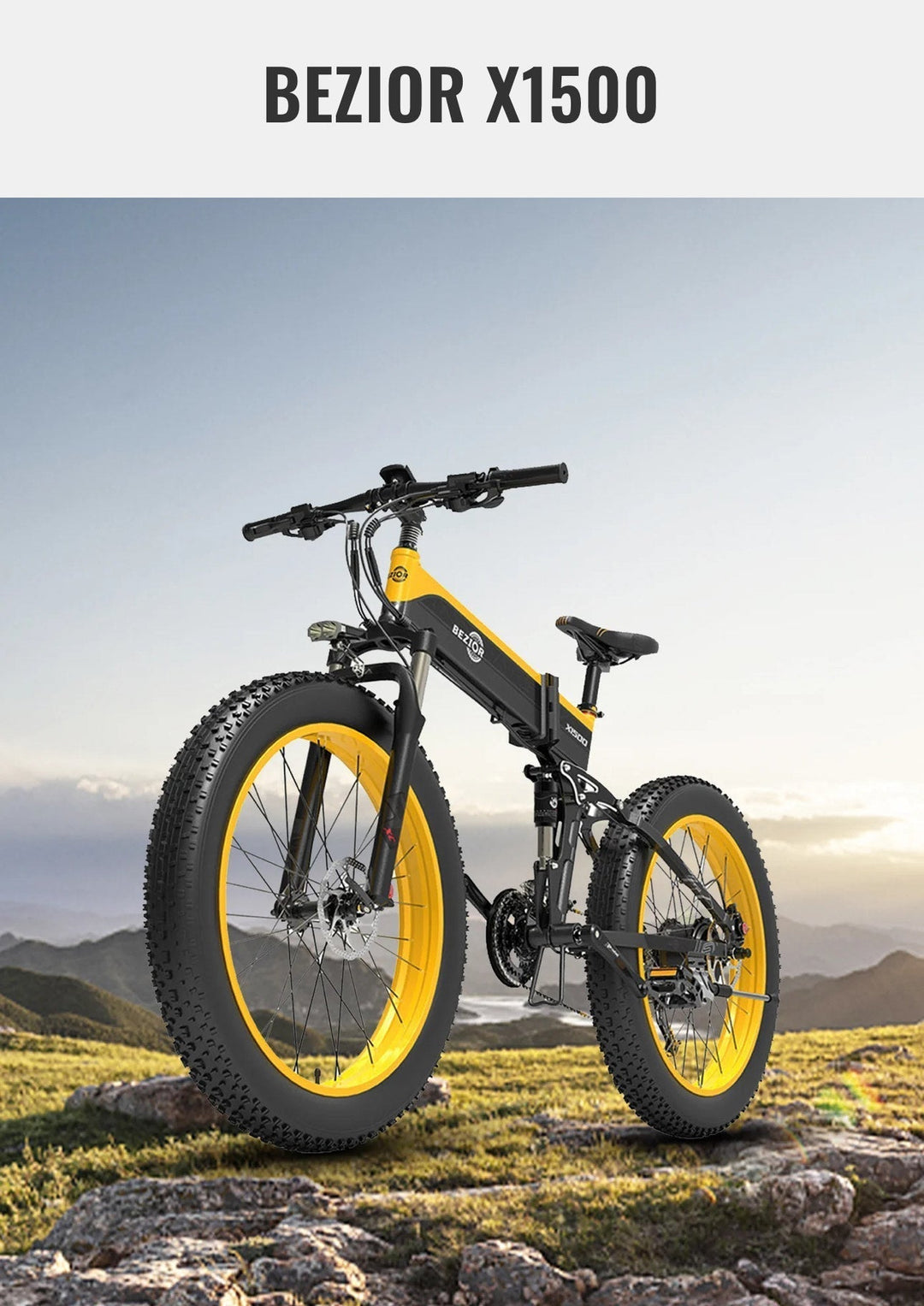 Bezior X1500 1500W Electric Mountain Folding Bike