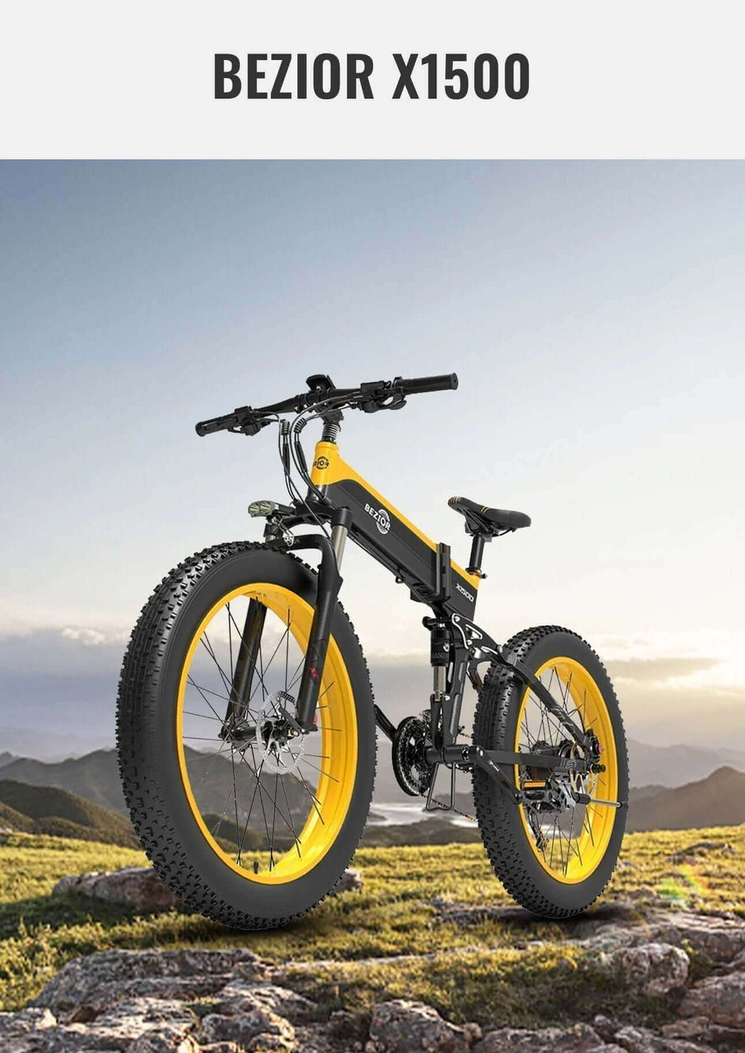 Bezior X1500 1500W Electric Mountain Folding Bike - InTheZone E-Mobility 