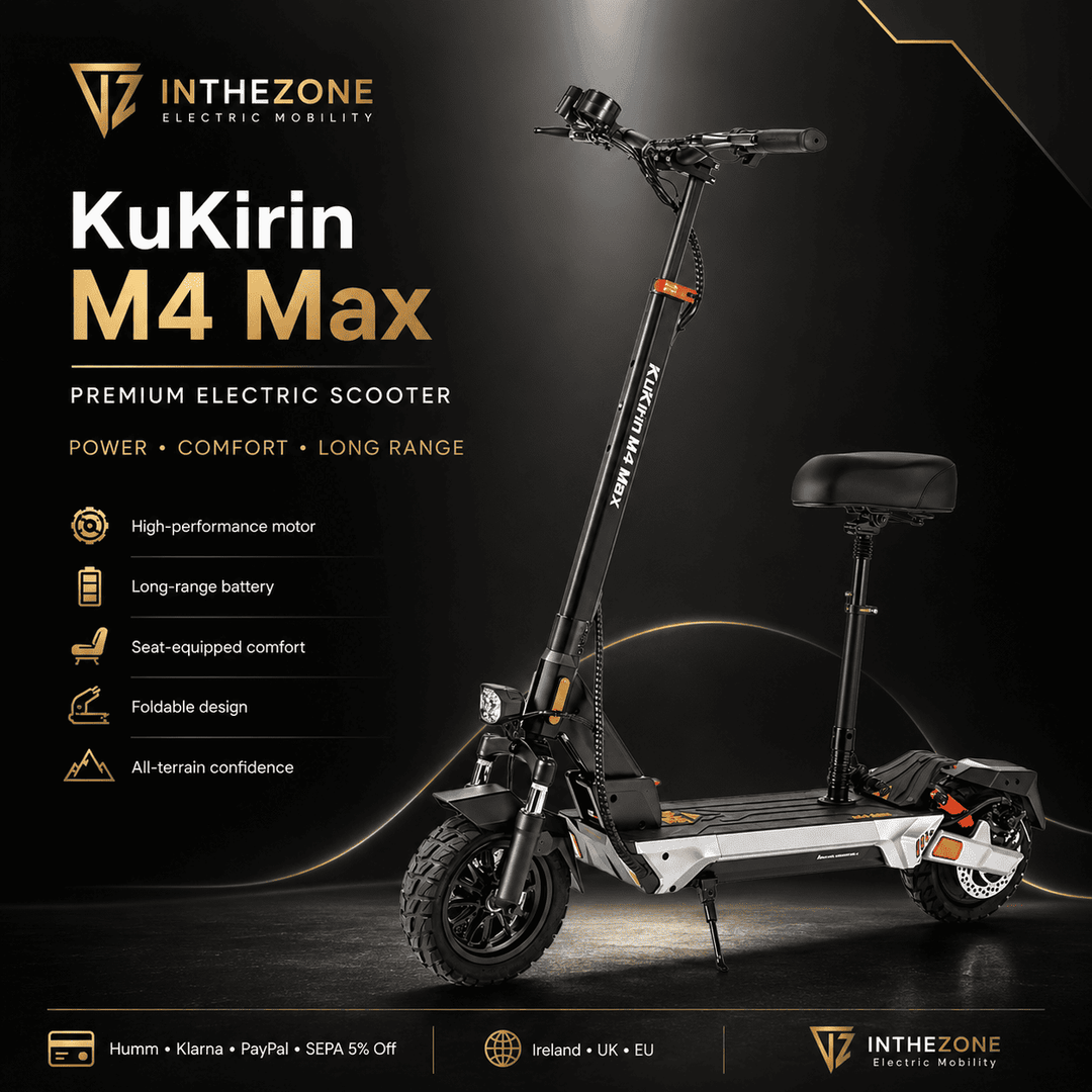 KuKirin M4 Max electric scooter with premium features like long range and all-terrain confidence.
