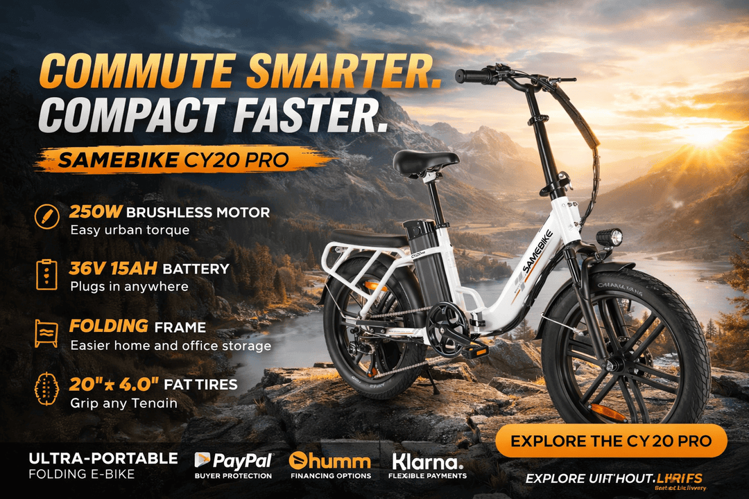 SAMEBIKE CY20 Pro Electric Bike Review and Comparison showcasing commuting features and specifications.