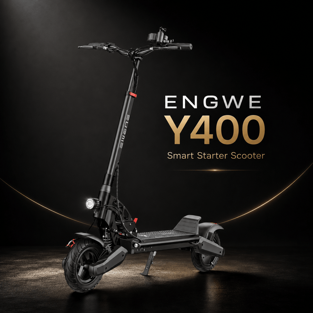ENGWE Y400 electric scooter with sleek design, highlighting its features as a smart starter scooter.