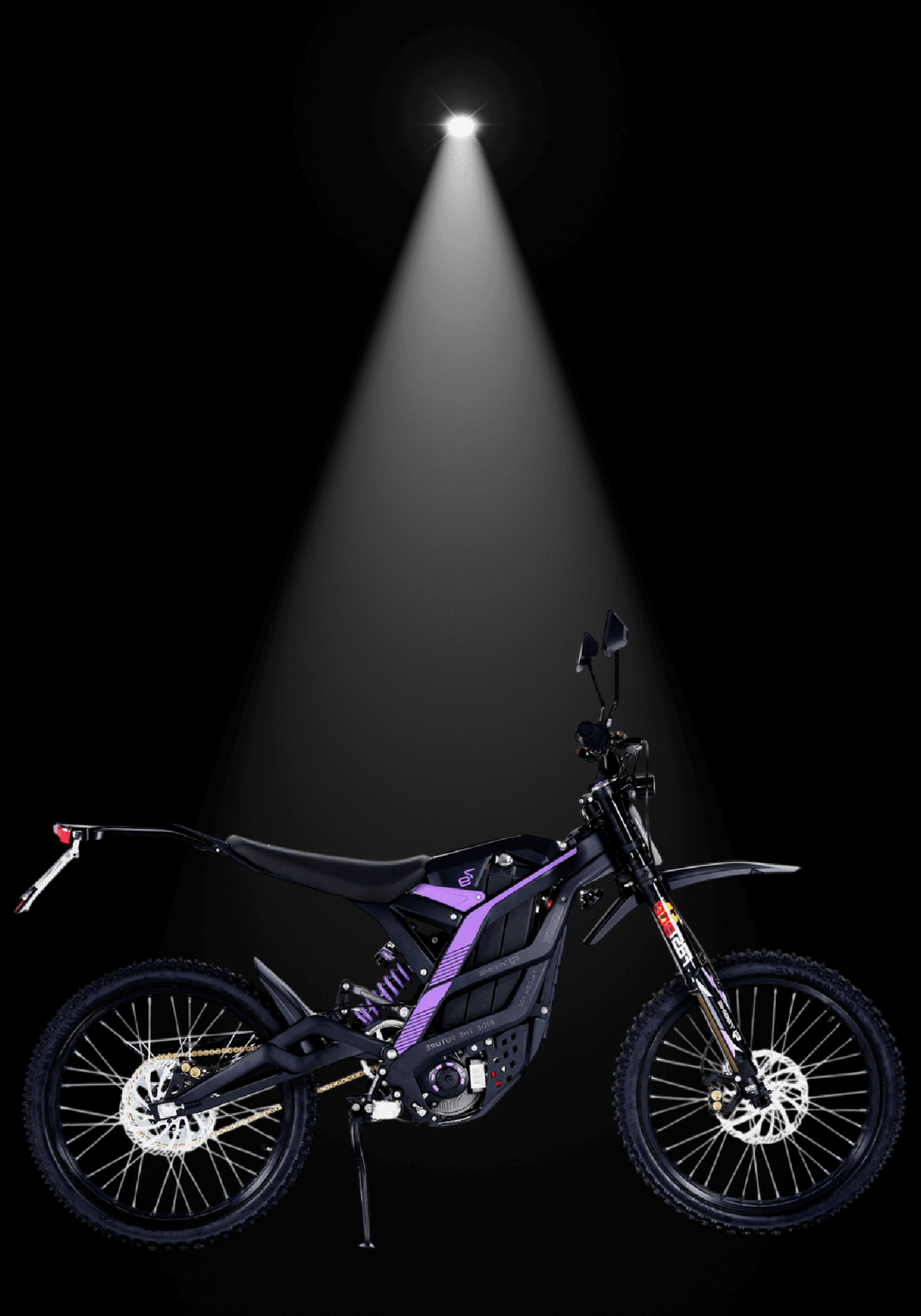 🇮🇪🇪🇺 79BIKE-FALCON PRO 4KW ROAD-LEGAL electric bike under spotlight showcasing its sleek design.