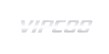 VIPCoo logo displayed in a modern silver font on a transparent background.