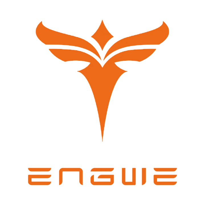 ENGWIE logo featuring an orange stylized bird design, representing innovation and energy.