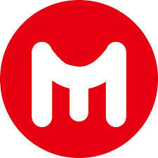Red circular logo with a bold black letter 'M' in the center, representing a subway or metro system.