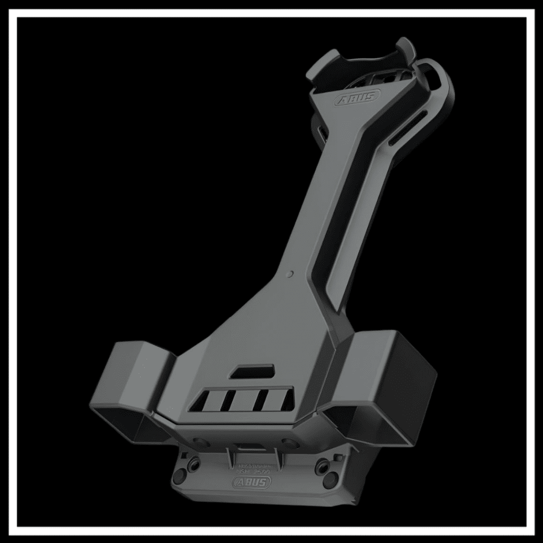 ABUS BORDO BIG 6000K/90/120 lock holder for secure bicycle storage and easy access.