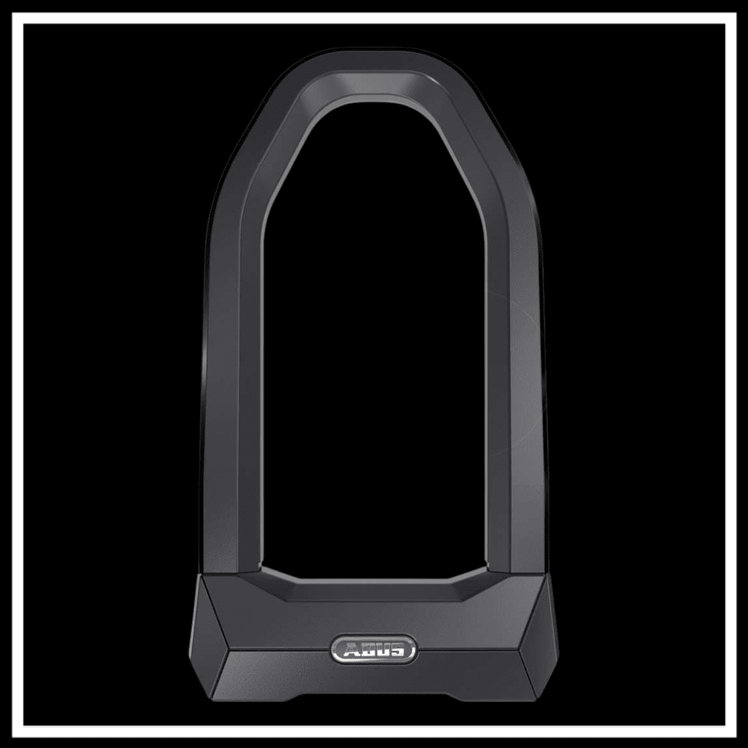 ABUS GRANIT SUPER EXTREME 2500 U-lock image displayed on a black background, showcasing its robust design.
