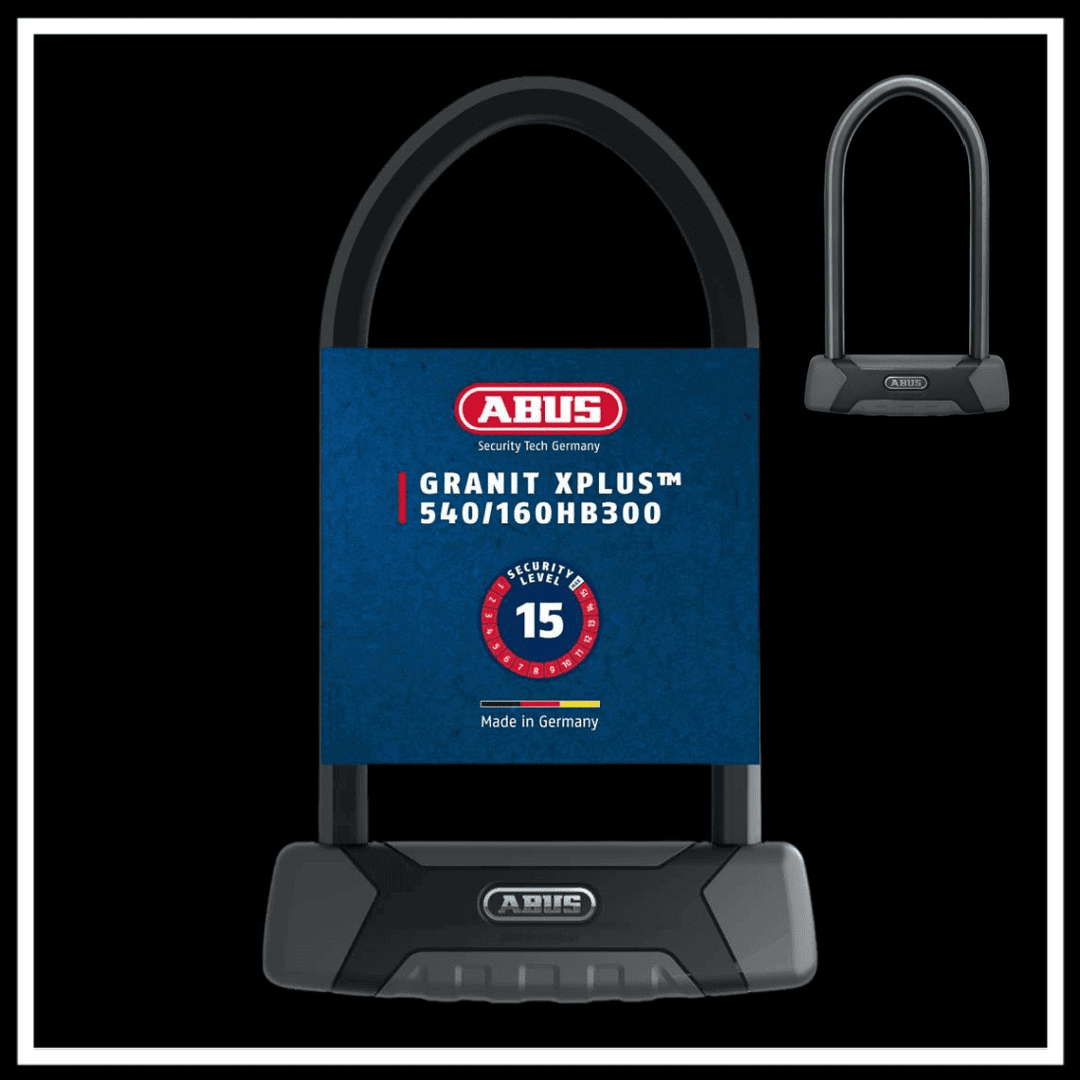 🇮🇪🇪🇺 ABUS GRANIT X-PLUS BIKE LOCK - U-Lock model 540/160HB300 with security level 15, designed for maximum bicycle protection.