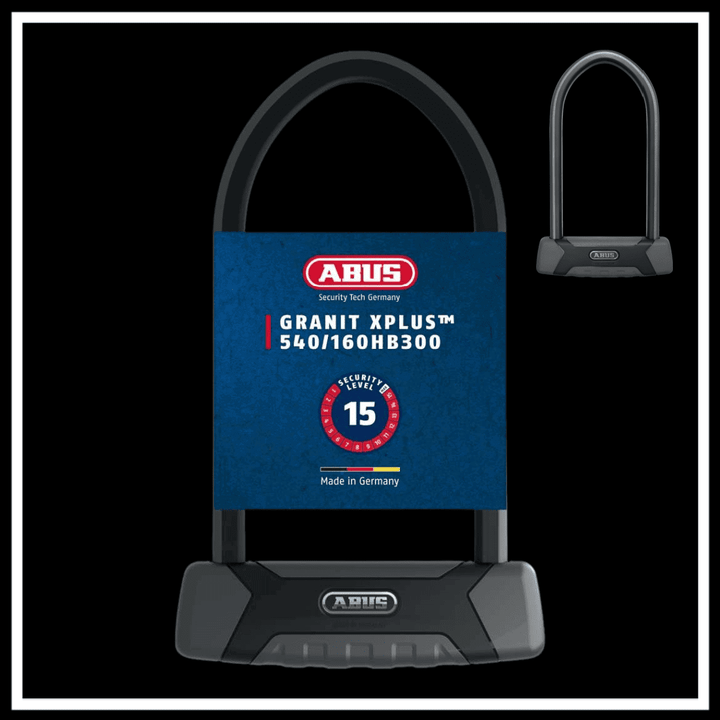🇮🇪🇪🇺 ABUS GRANIT X-PLUS BIKE LOCK - U-Lock model 540/160HB300 with security level 15, designed for maximum bicycle protection.