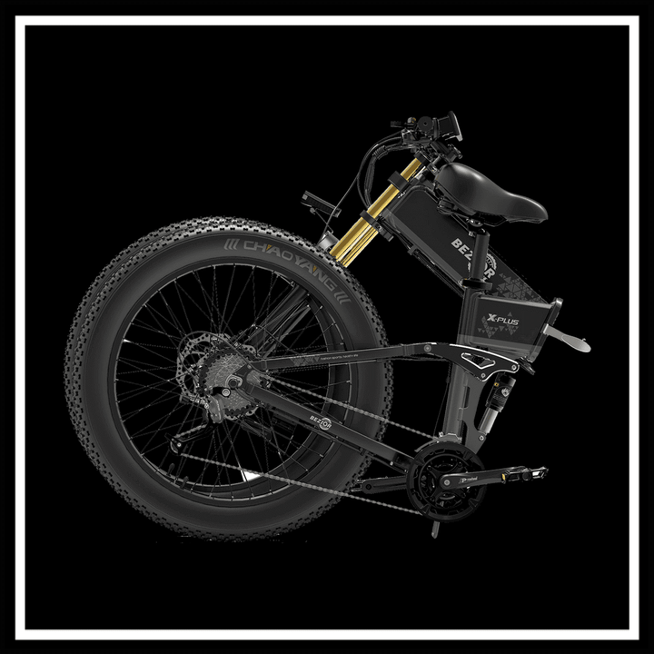 🇮🇪🇪🇺 BEZIOR X PLUS 1500W folding electric mountain bike with fat tyres and hydraulic disc brakes
