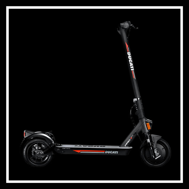 🇮🇪 DUCATI PRO II EVO electric scooter showcasing sleek design and modern features.