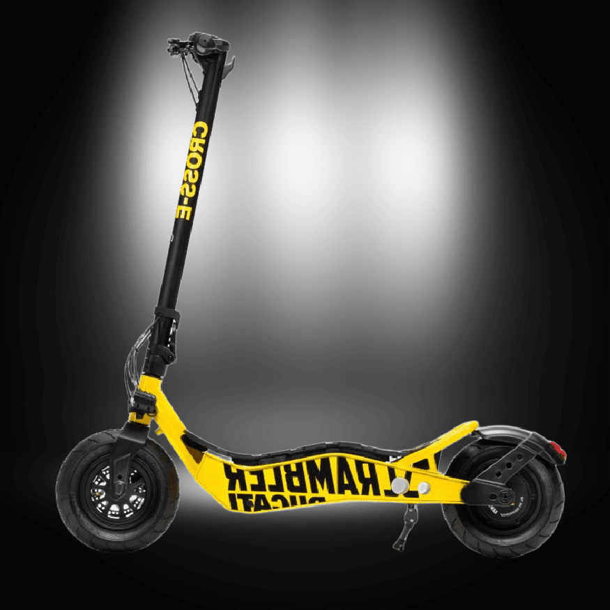 🇮🇪 DUCATI SCRAMBLER E-CROSS electric scooter featuring a sleek design and enhanced battery performance.