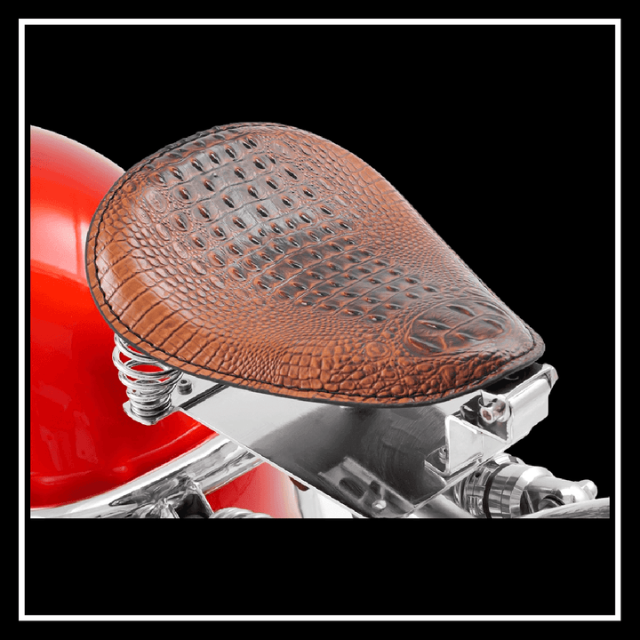 EAHORA CHROME 4000W electric chopper motorcycle brown leather saddle with a stylish design