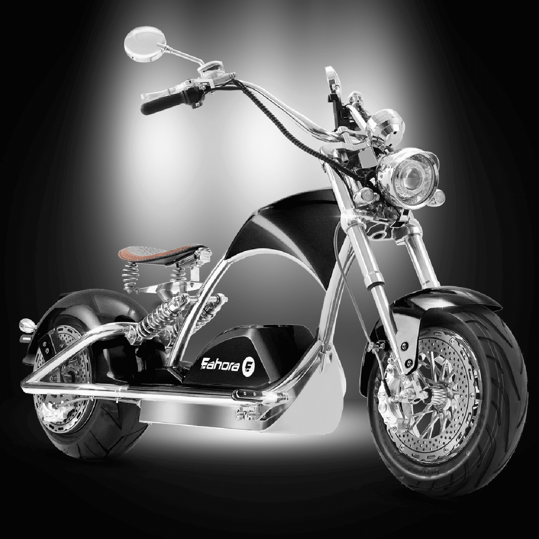 EAHORA CHROME 4000W electric chopper motorcycle showcasing a powerful Harley-style design and sleek chrome finish.