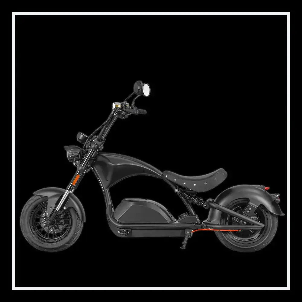 EAHORA KNIGHT M1PS electric chopper motorcycle side view with stylish design and powerful features.