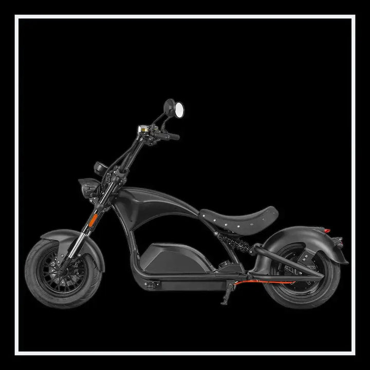 EAHORA KNIGHT M1PS electric chopper motorcycle side view with stylish design and powerful features.