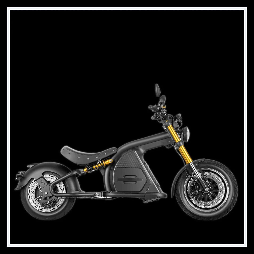 EAHORA M8S electric motorcycle side view showcasing modern design and features.