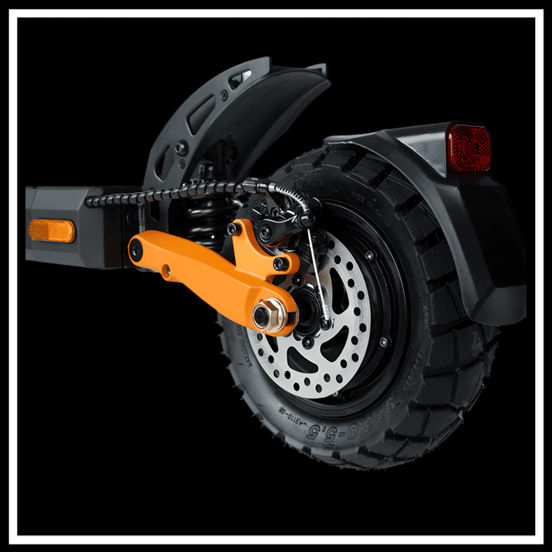 🇮🇪🇪🇺 KUKIRIN G2 PRO (VMP) scooter rear wheel showcasing robust design and performance features.