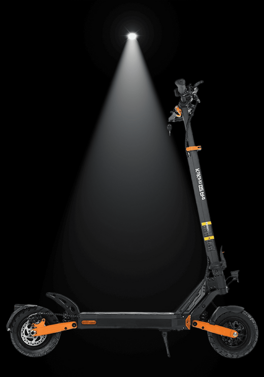 KUKIRIN G2 PRO VMP electric scooter illuminated against a dark background.