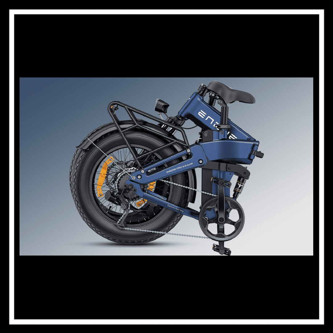 ENGWE ENGINE 3.0 PRO BOOST ELECTRIC BIKE in a compact folded design showcasing premium features.