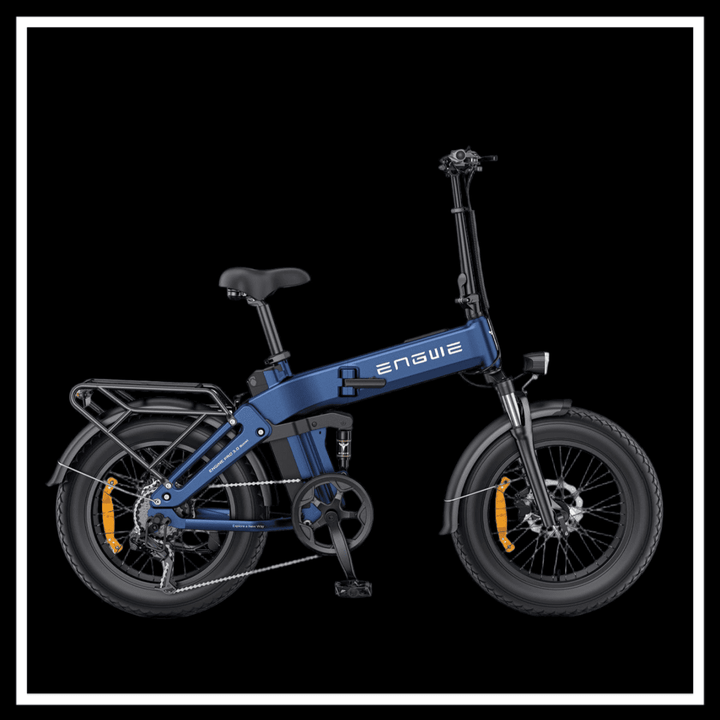 ENGWE ENGINE 3.0 PRO BOOST ELECTRIC BIKE side view showcasing full-suspension and fat tires.