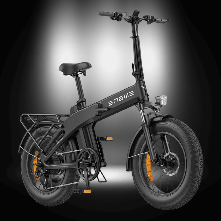 ENGWE EP-2 3.0 Boost Electric Bike showcasing its sleek design and folding fat tyres, ideal for riders in Ireland and Europe.
