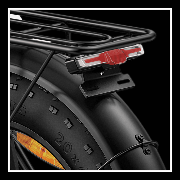 ENGWE EP-2 Pro With Throttle Electric Bike rear light and fat tire detail
