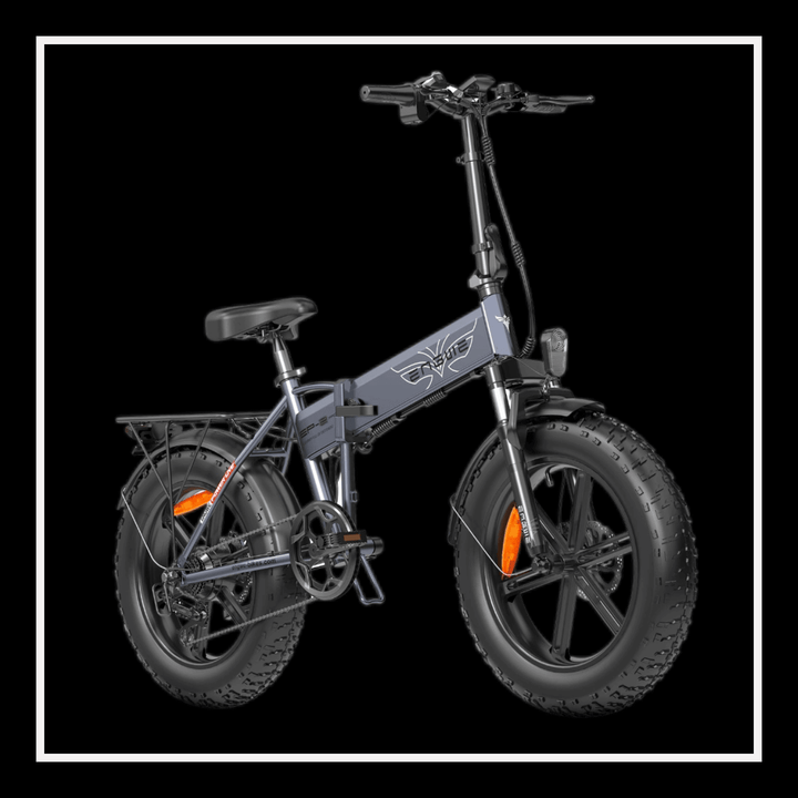 ENGWE EP-2 Pro With Throttle Electric Bike 🇮🇪🇬🇧🇪🇺 showcased with a sleek design and fat tires on a black background.