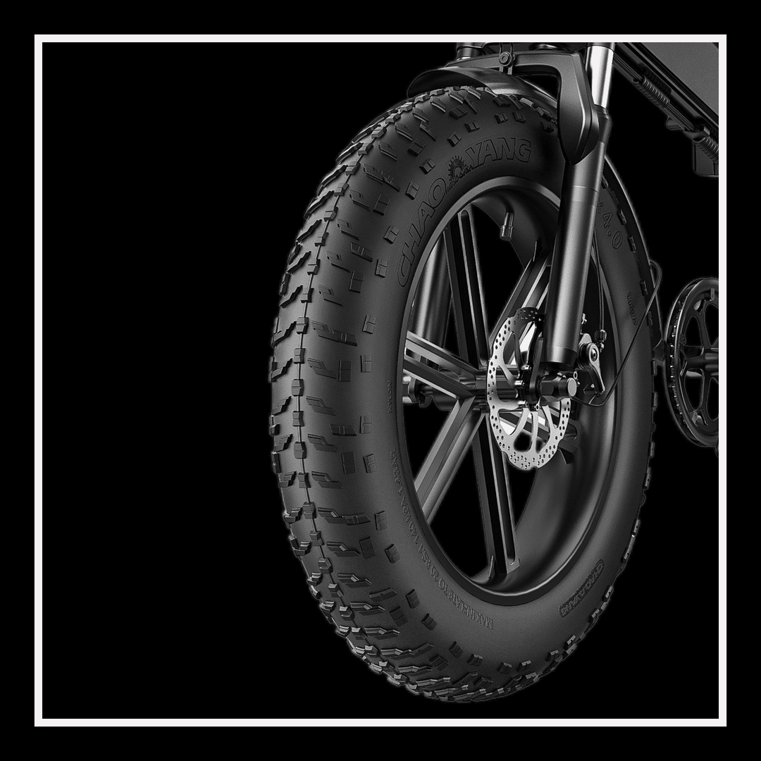 ENGWE EP-2 Pro With Throttle Electric Bike 🇮🇪🇬🇧🇪🇺 close-up of fat tyre showcasing all-terrain capability
