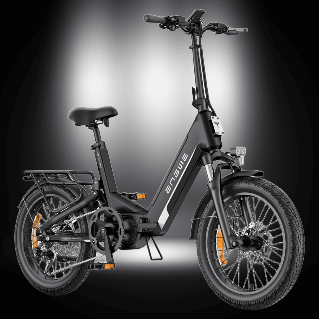 ENGWE L20 3.0 BOOST ELECTRIC BIKE showcasing its sleek design and features in a spotlight.