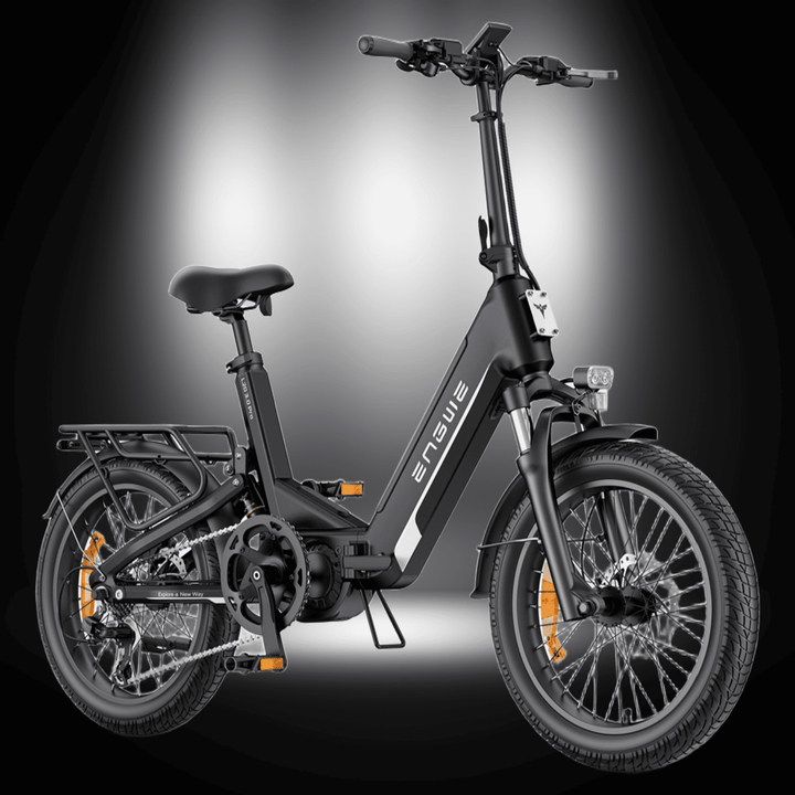 ENGWE L20 3.0 BOOST ELECTRIC BIKE showcasing its sleek design and features in a spotlight.