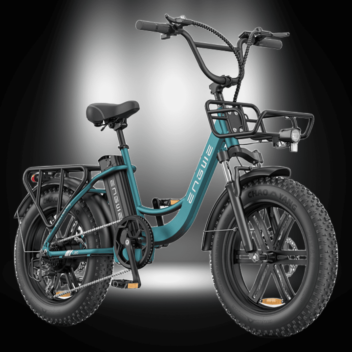 ENGWE L20 BOOST electric bike featuring 20 x 4.0 fat tires and robust design for stability and comfort.