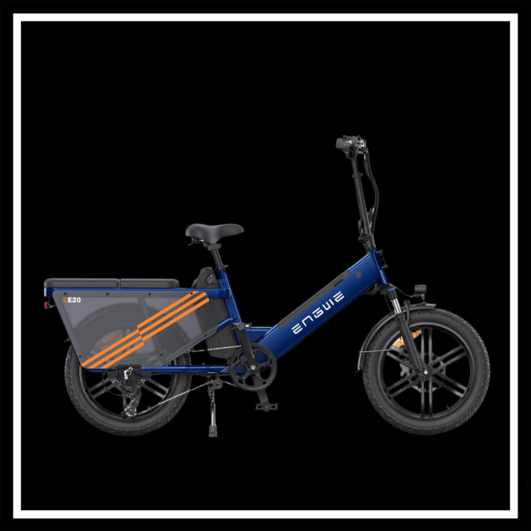 ENGWE LE20 cargo e-bike side view showcasing its long-tail design and cargo compartment.