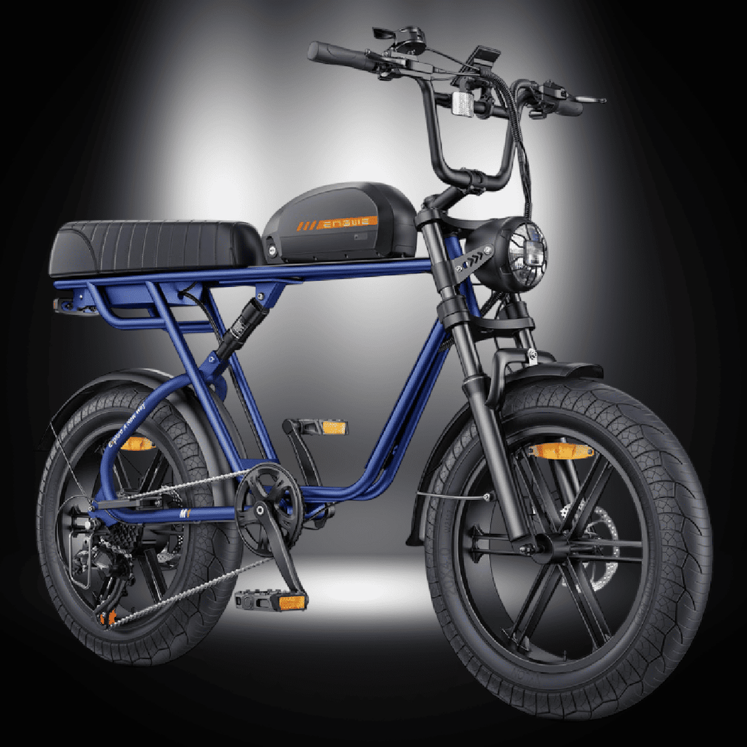 Engwe M1 electric bike showcasing fat tires and a stylish design, perfect for urban and adventure riding.
