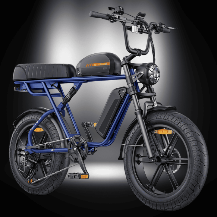 Engwe M1 electric bike showcasing a stylish design and fat tires, perfect for urban and adventure riding.