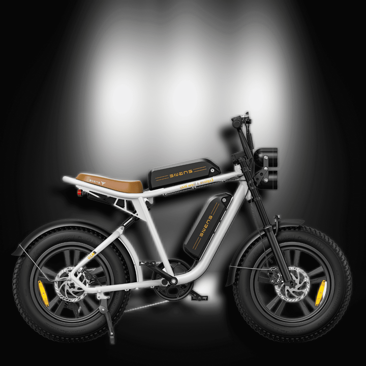 Engwe M20 electric bike showcasing sleek design and fat tires, perfect for long-range rides.