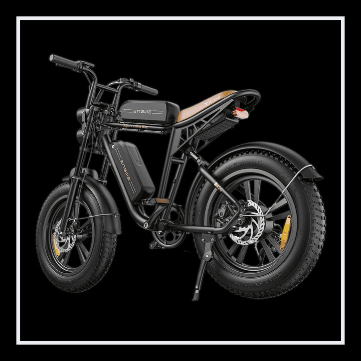 Engwe M20 electric bike showcasing sleek design and fat tires for an enhanced riding experience.