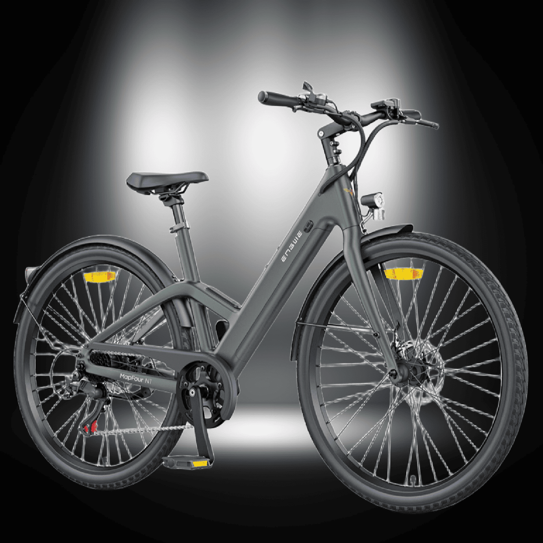 ENGWE MAPFOUR N1 AIR e-bike in sleek black design with modern features for efficient urban commuting.
