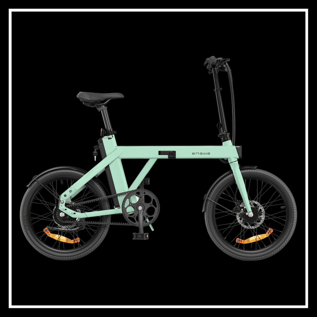 Engwe P20 electric bike in mint color, perfect for urban commuting and practical city use.
