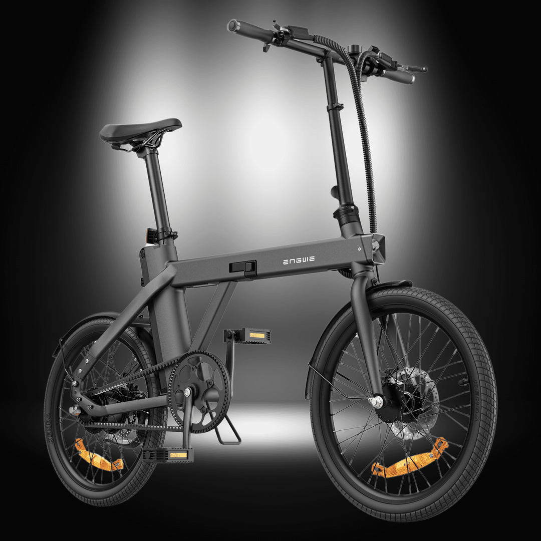Engwe P20 electric bike showcased against a dramatic background, ideal for urban commuting.