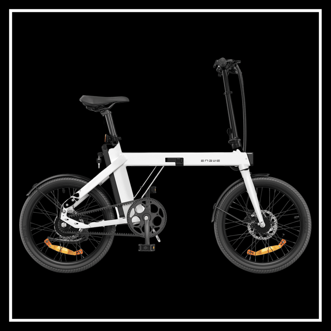 Engwe P20 electric bike side view showcasing its lightweight design and urban commuting features.